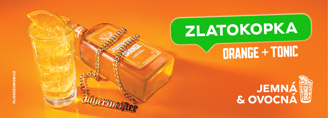 Jagermeister Orange + tonic - zlatokopka