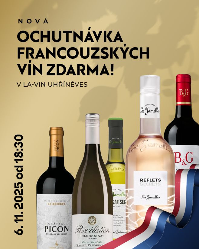 Nová ochutnávka je tady! 🇫🇷 14 skvělých francouzských vín, atmosféra La-Vin a vstup ZDARMA. Přijďte ochutnat Francii ❤️....